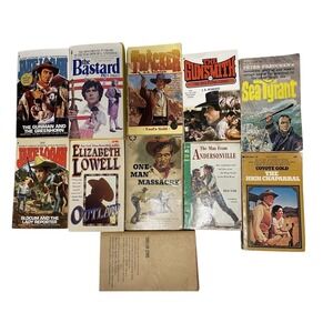 Lot of 11 Vintage Paperback Western‎ Books Cowboys Old West American History Sea